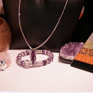 Amethyst bracelet set